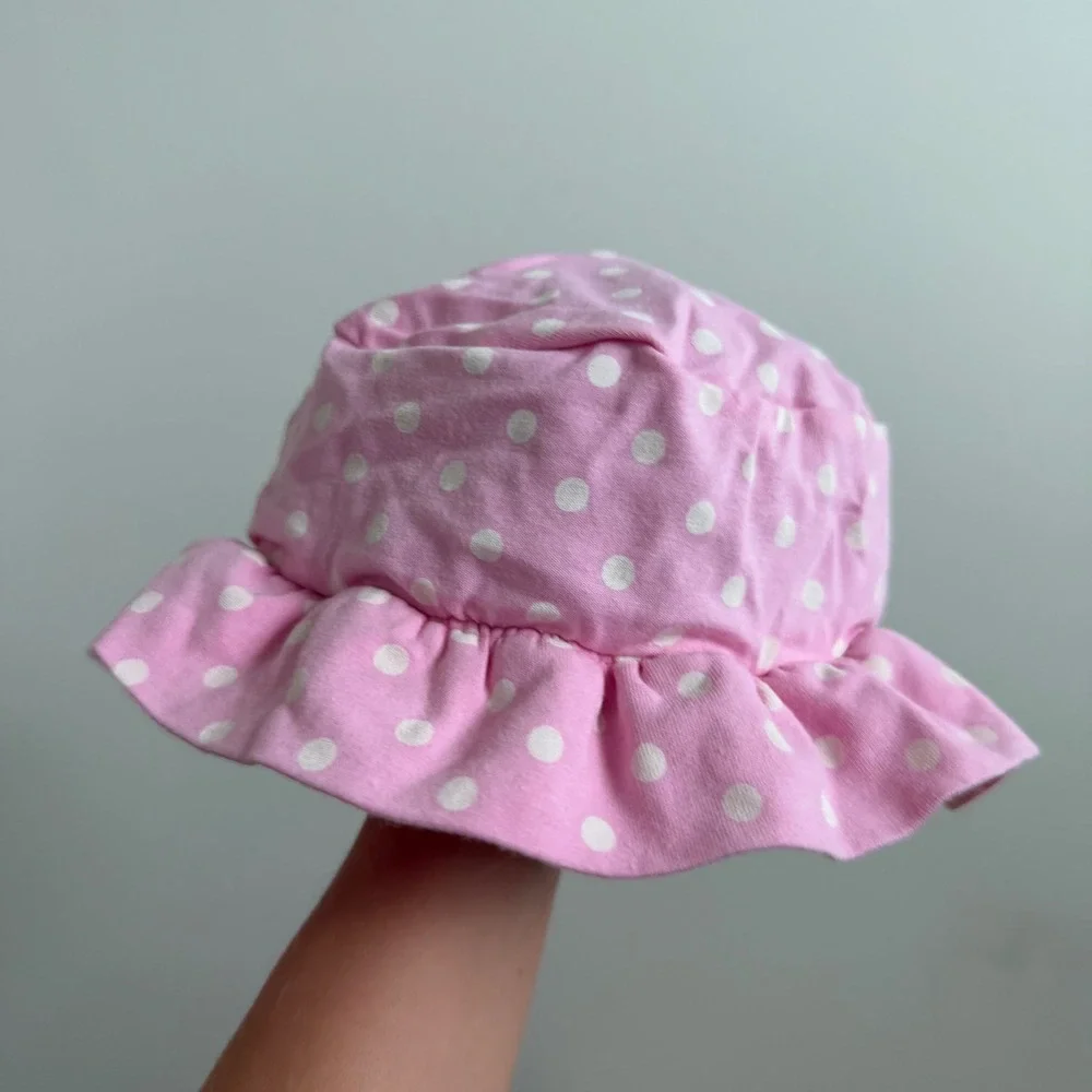 Matilda Jane Reversible Pink and Blue Print Ruffled Hat